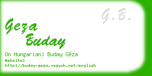 geza buday business card