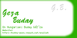 geza buday business card